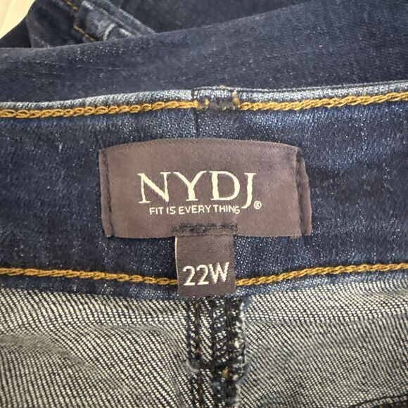 NYDJ Marilyn Straight Leg Jeans 22W Blue Cooper Lift Tuck NWT WDNM2013 New - Picture 14 of 16
